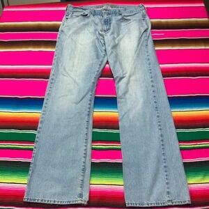 American Eagle Jeans Men's 36x34 Light Blue Original Bootcut Cut Faded